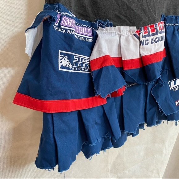 Summit Racing Vintage Handmade Tiered Employee Shirt Ruffled Skirt One Of A Kind - Picture 5 of 8